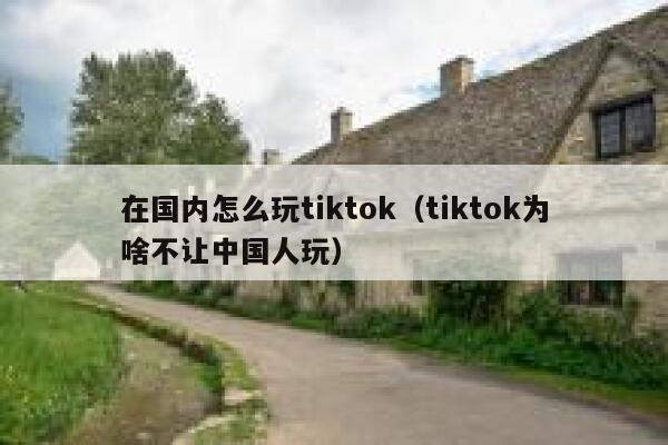 在国内怎么玩tiktok（tiktok为啥不让中国人玩） 第1张