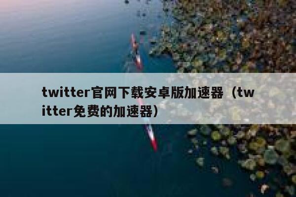 twitter官网下载安卓版加速器（twitter免费的加速器） 第1张