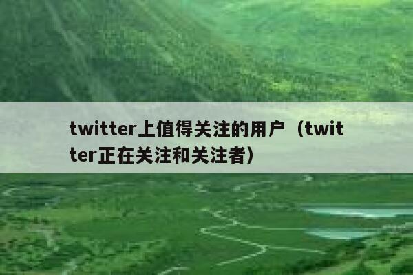 twitter上值得关注的用户（twitter正在关注和关注者） 第1张