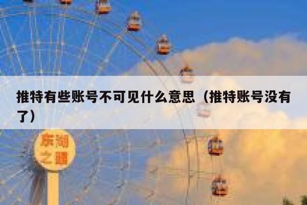 推特有些账号不可见什么意思（推特账号没有了） 第1张