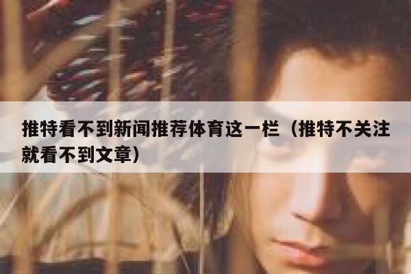 推特看不到新闻推荐体育这一栏(推特不关注就看不到文章) 第1张 推特看不到新闻推荐体育这一栏(推特不关注就看不到文章) 第1张