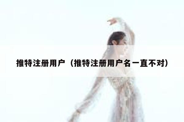 推特注册用户（推特注册用户名一直不对） 第1张