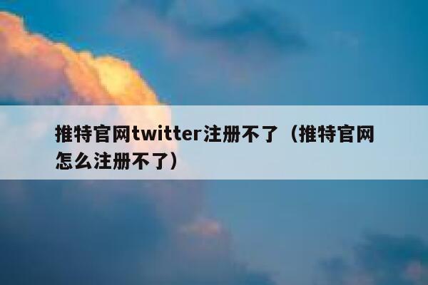 推特官网twitter注册不了(推特官网怎么注册不了) 第1张 推特官网twitter注册不了(推特官网怎么注册不了) 第1张