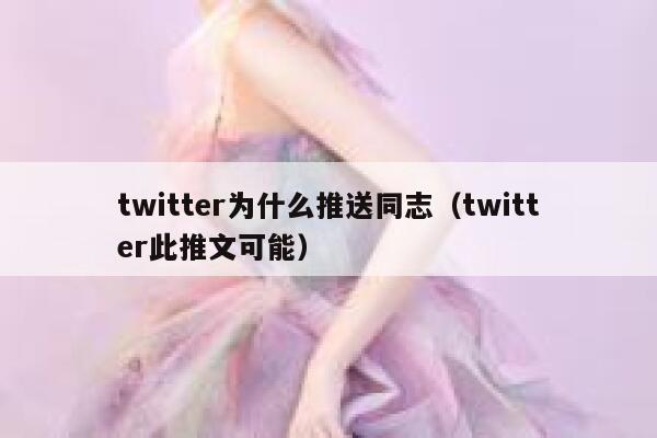 twitter为什么推送同志（twitter此推文可能） 第1张