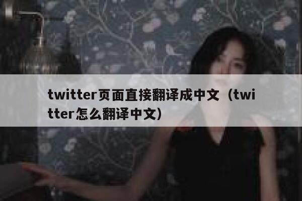 twitter页面直接翻译成中文(twitter怎么翻译中文) 第1张 twitter页面直接翻译成中文(twitter怎么翻译中文) 第1张
