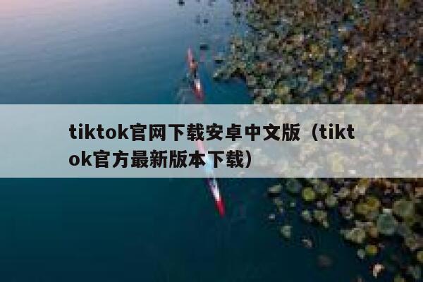 tiktok官网下载安卓中文版（tiktok官方最新版本下载） 第1张