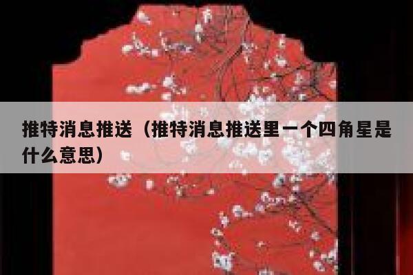 推特消息推送（推特消息推送里一个四角星是什么意思） 第1张