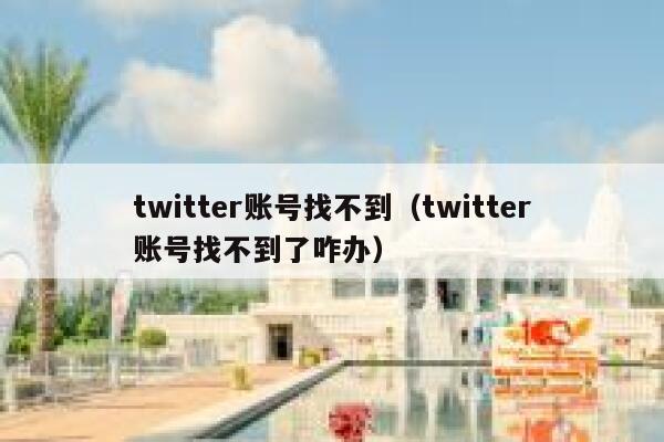 twitter账号找不到（twitter账号找不到了咋办） 第1张
