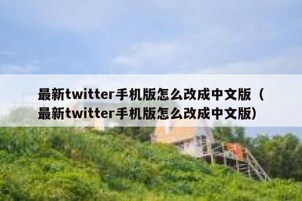 最新twitter手机版怎么改成中文版（最新twitter手机版怎么改成中文版） 第1张