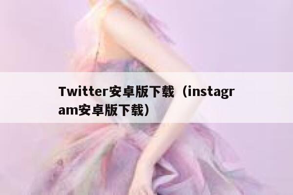 Twitter安卓版下载（instagram安卓版下载） 第1张