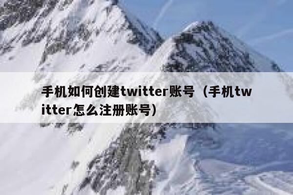 手机如何创建twitter账号(手机twitter怎么注册账号) 第1张 手机如何创建twitter账号(手机twitter怎么注册账号) 第1张