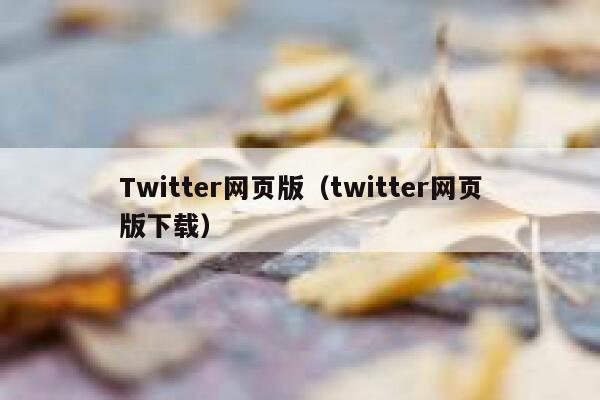 Twitter网页版(twitter网页版下载) 第1张 Twitter网页版(twitter网页版下载) 第1张