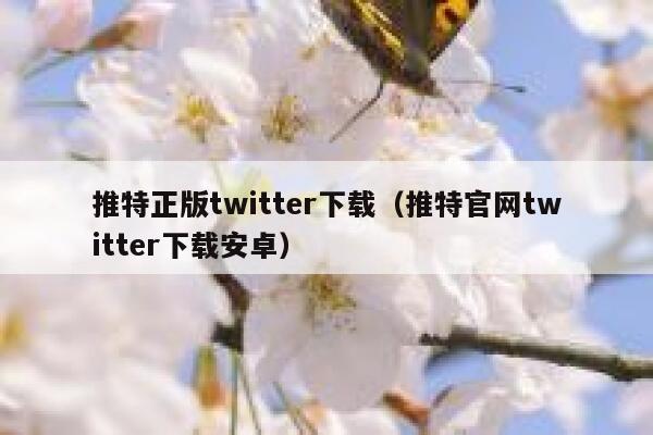 推特正版twitter下载(推特官网twitter下载安卓) 第1张 推特正版twitter下载(推特官网twitter下载安卓) 第1张