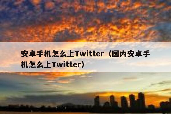 安卓手机怎么上Twitter（国内安卓手机怎么上Twitter） 第1张