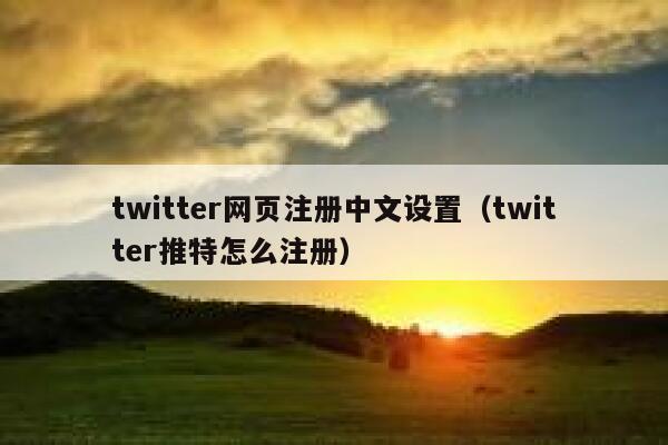 twitter网页注册中文设置(twitter推特怎么注册) 第1张 twitter网页注册中文设置(twitter推特怎么注册) 第1张