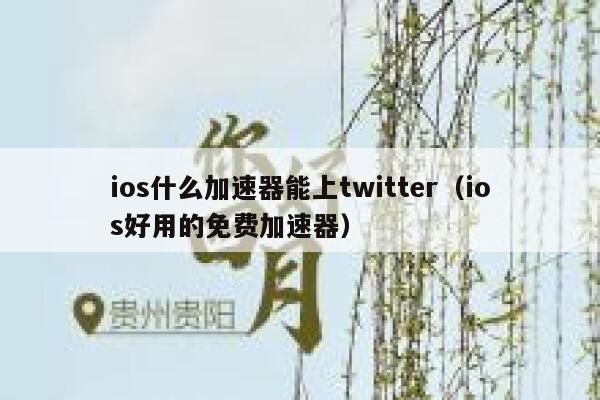 ios什么加速器能上twitter(ios好用的免费加速器) 第1张 ios什么加速器能上twitter(ios好用的免费加速器) 第1张