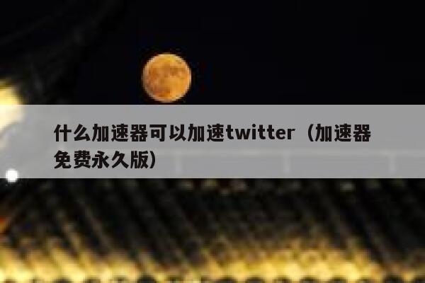 什么加速器可以加速twitter（加速器免费永久版） 第1张