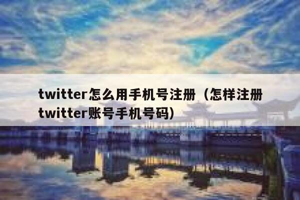 twitter怎么用手机号注册（怎样注册twitter账号手机号码） 第1张