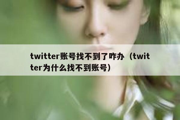 twitter账号找不到了咋办(twitter为什么找不到账号) 第1张 twitter账号找不到了咋办(twitter为什么找不到账号) 第1张