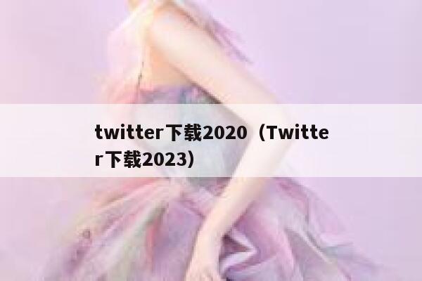 twitter下载2020（Twitter下载2023） 第1张