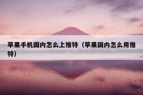 苹果手机国内怎么上推特(苹果国内怎么用推特) 第1张 苹果手机国内怎么上推特(苹果国内怎么用推特) 第1张
