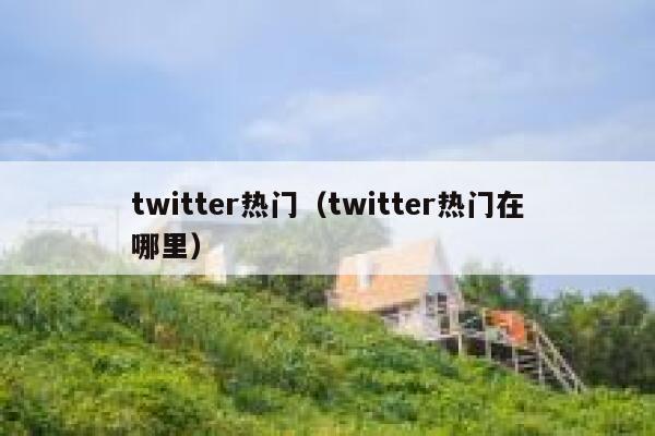 twitter热门（twitter热门在哪里） 第1张