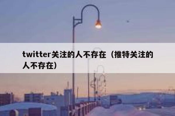 twitter关注的人不存在（推特关注的人不存在） 第1张