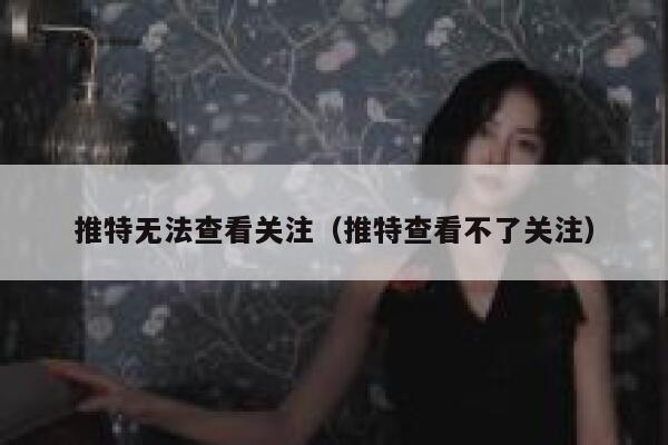 推特无法查看关注（推特查看不了关注） 第1张