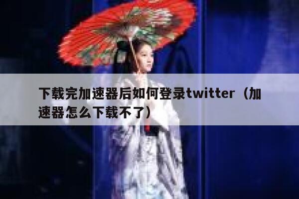 下载完加速器后如何登录twitter（加速器怎么下载不了） 第1张