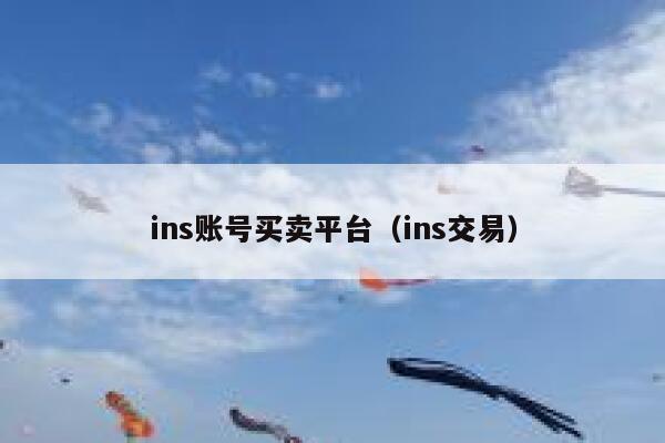 ins账号买卖平台（ins交易） 第1张