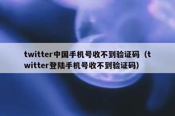twitter中国手机号收不到验证码（twitter登陆手机号收不到验证码） 第1张