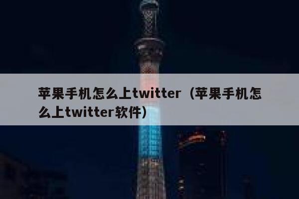 苹果手机怎么上twitter（苹果手机怎么上twitter软件） 第1张