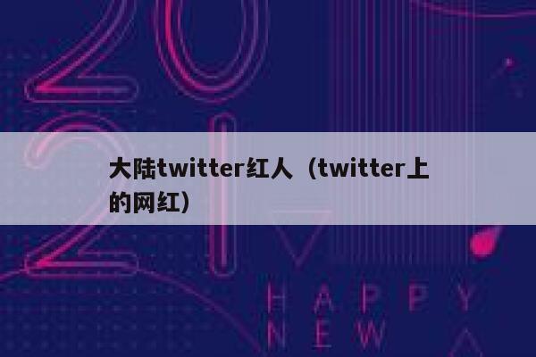 大陆twitter红人（twitter上的网红） 第1张
