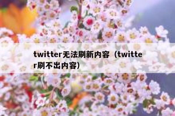 twitter无法刷新内容（twitter刷不出内容） 第1张