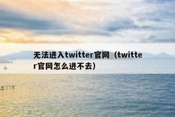 无法进入twitter官网（twitter官网怎么进不去） 第1张