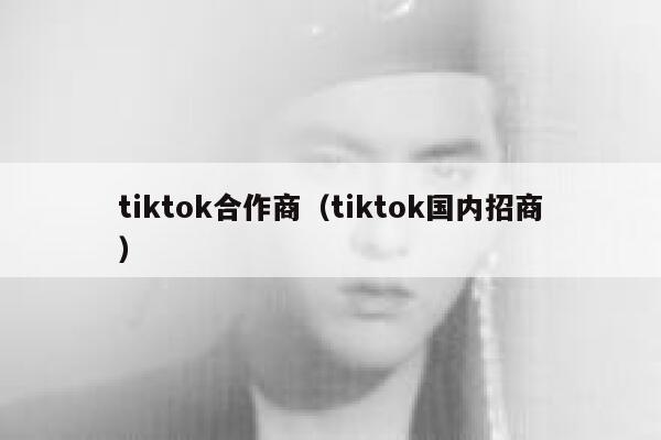 tiktok合作商（tiktok国内招商） 第1张