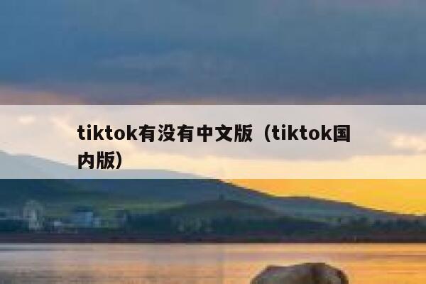 tiktok有没有中文版（tiktok国内版） 第1张