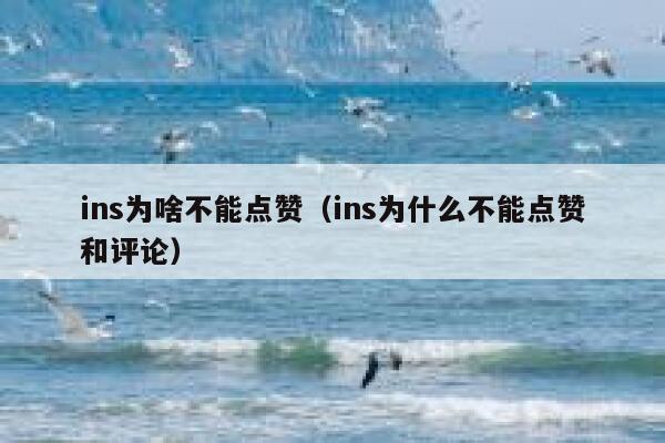 ins为啥不能点赞（ins为什么不能点赞和评论） 第1张