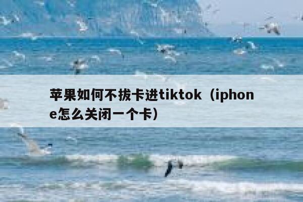 苹果如何不拔卡进tiktok(iphone怎么关闭一个卡) 第1张 苹果如何不拔卡进tiktok(iphone怎么关闭一个卡) 第1张