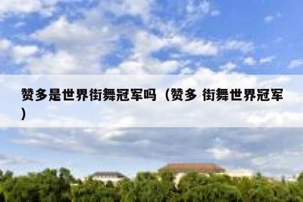 赞多是世界街舞冠军吗(赞多 街舞世界冠军) 第1张 赞多是世界街舞冠军吗(赞多 街舞世界冠军) 第1张