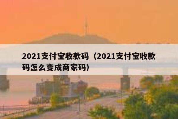 2021支付宝收款码（2021支付宝收款码怎么变成商家码） 第1张