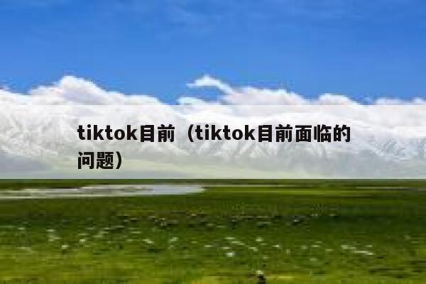 tiktok目前（tiktok目前面临的问题） 第1张
