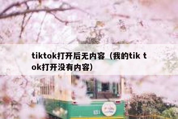 tiktok打开后无内容（我的tik tok打开没有内容） 第1张