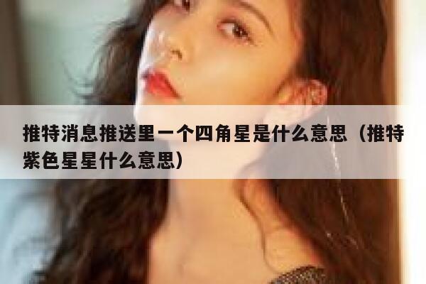 推特消息推送里一个四角星是什么意思（推特紫色星星什么意思） 第1张