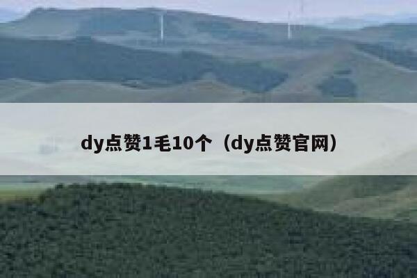 dy点赞1毛10个(dy点赞官网) 第1张 dy点赞1毛10个(dy点赞官网) 第1张