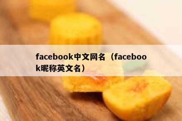 facebook中文网名（facebook昵称英文名） 第1张
