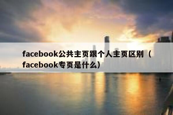 facebook公共主页跟个人主页区别（facebook专页是什么） 第1张