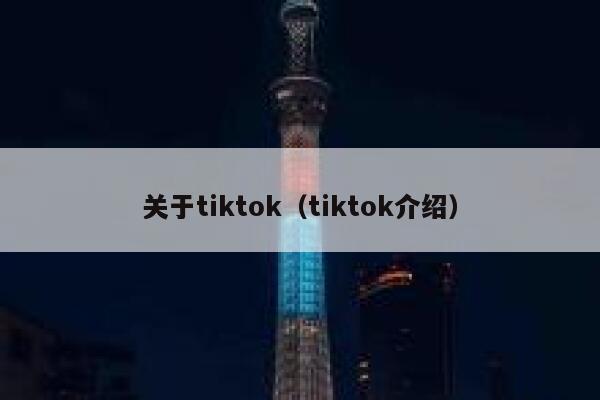 关于tiktok（tiktok介绍） 第1张