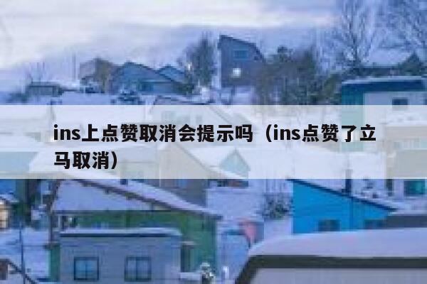 ins上点赞取消会提示吗（ins点赞了立马取消） 第1张