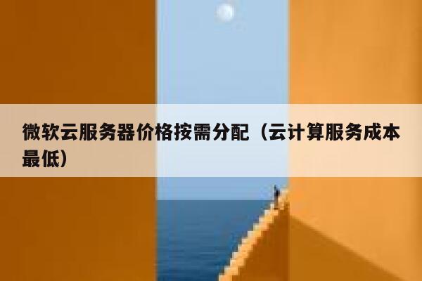 微软云服务器价格按需分配（云计算服务成本最低） 第1张